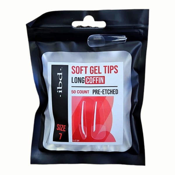 327475 SOFT GEL TIPS LONG COFFIN 7 - Imagen 1