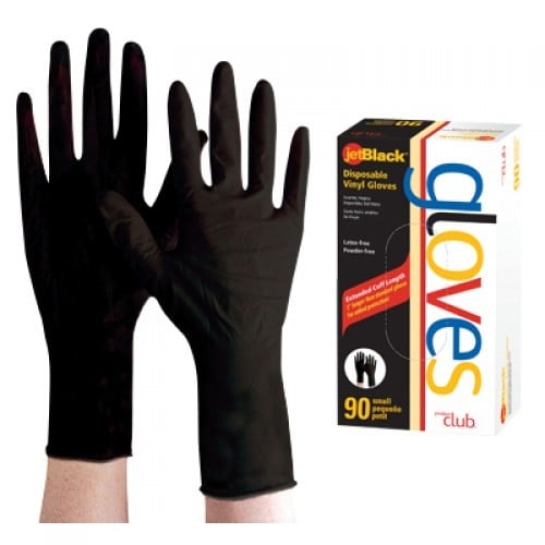 910061 GUANTE VINYL NEGRO S/POLVO SMALL - Imagen 1