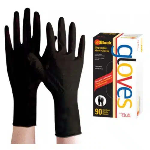910062 GUANTE VINYL NEGRO S/POLVO MEDIUM - Imagen 1