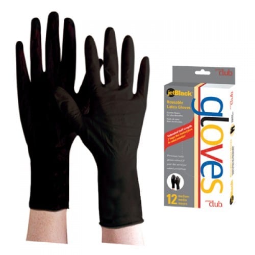 910114 GUANTE LATEX REUSABLE NEGRO MEDIUM - Imagen 1